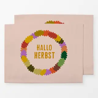 Tischset Hallo Herbst Bunter Kranz