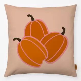 Kissen Drei Kürbisse Orange Pink