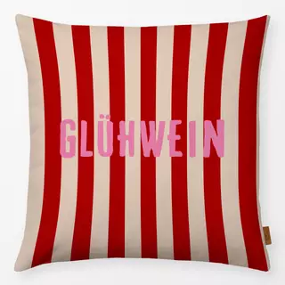 Kissen Glühwein Pink Streifen Rot