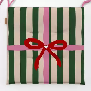 Sitzkissen Geschenk Auf Streifen Grün