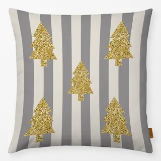 Kissen Gold Grau