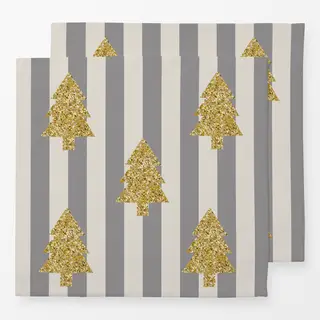 Servietten Gold Grau