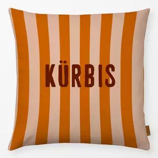 Kissen Kürbis Braun Streifen Orange