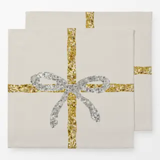 Servietten Silber Gold Beige