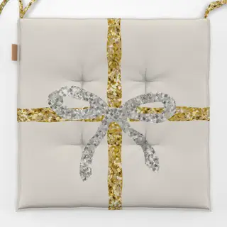 Sitzkissen Silber Gold Beige