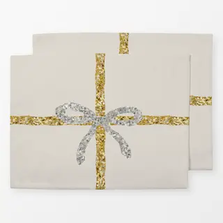 Tischset Silber Gold Beige