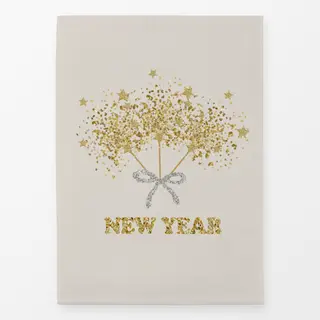 Geschirrtücher New Year Wunderkerzen Glitzer Gold