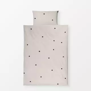 Bettwäsche Pfeffer Punkte Beige-Schwarz
