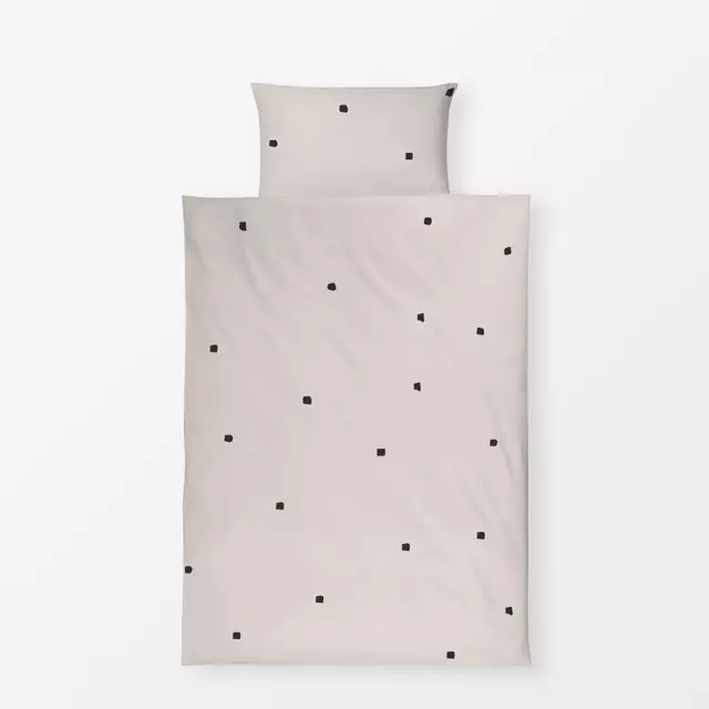 Bettwäsche Pfeffer Punkte Beige-Schwarz von Alisa Knöß