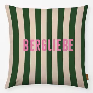 Kissen Bergliebe Pink Streifen Grün
