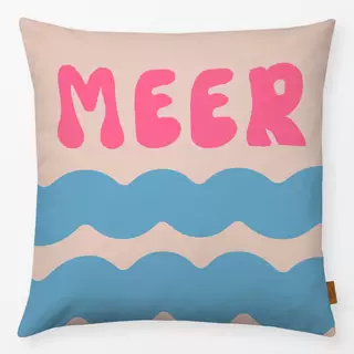Kissen Meer Wellen Auf Beige