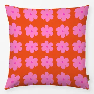 Kissen Blumenmuster Sommer Pink