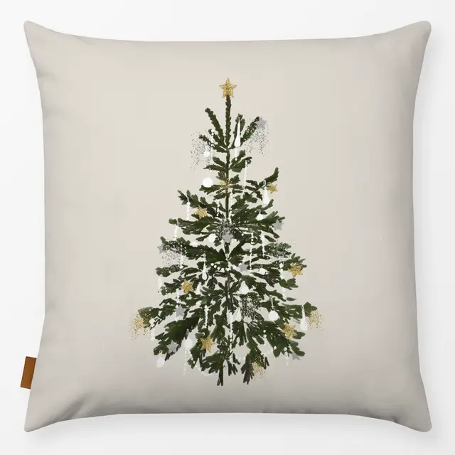 Kissen Weihnachtsbaum mit Lametta von Alisa Knöß Der Onlineshop für Heimtextilien aus Europa