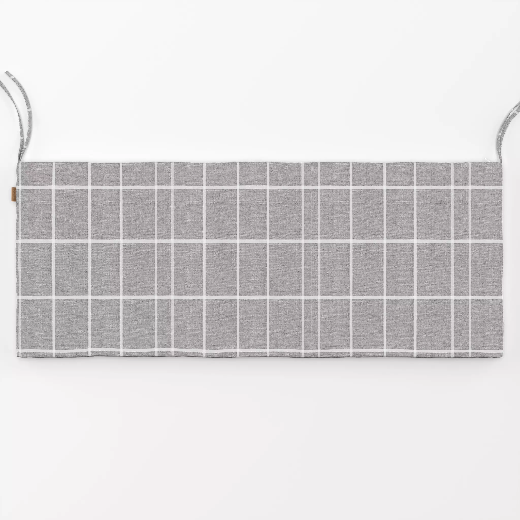 Bankauflage Großes Karo grau - Symbole & Muster - von „Alisa Knöß"; minimal, grau, skandinavisch, Leinen, grid, Karo, Nordic...