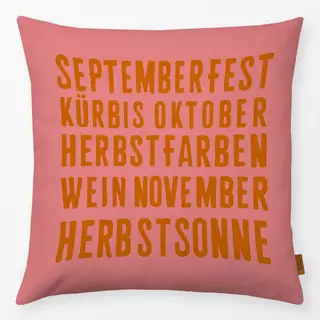 Kissen Spruchkissen Herbst Pink
