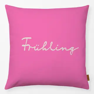 Kissen Frühling Handschrift Pink