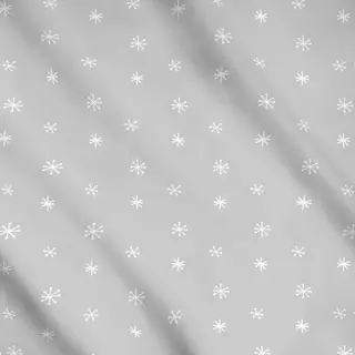 Meterware Schneeflocken Grau