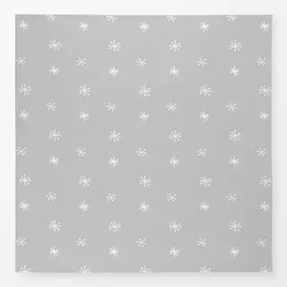 Tischdecke Schneeflocken Grau