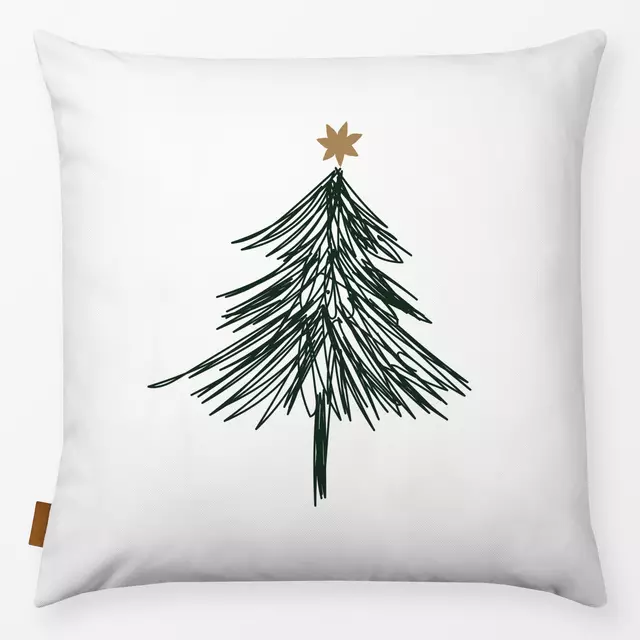 Kissen Weihnachtsbaum mit Stern von Alisa Knöß Der Onlineshop für Heimtextilien aus Europa