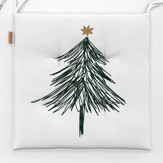 Sitzkissen Weihnachtsbaum mit Stern
