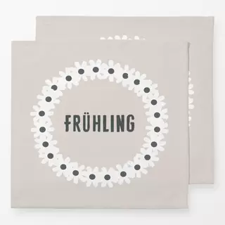 Servietten Frühling Gänseblümchenkranz