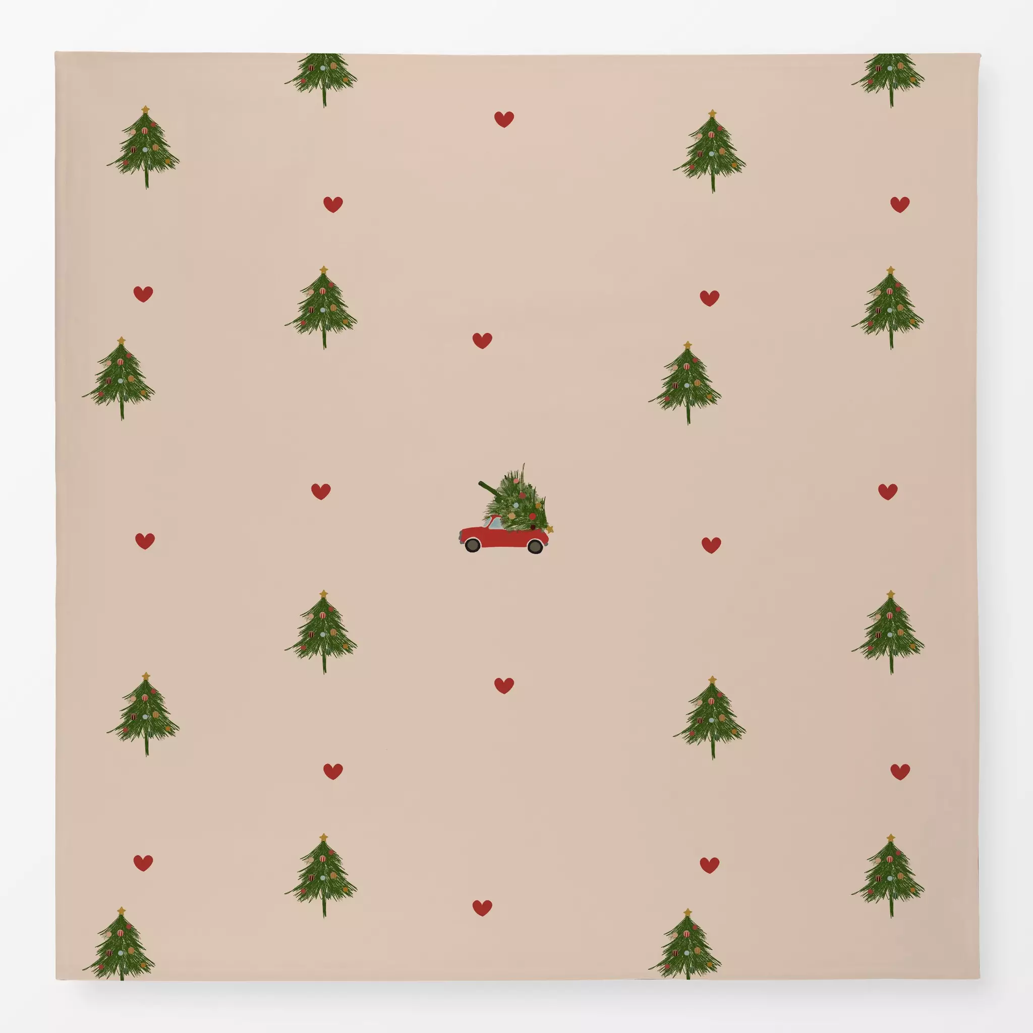 Tischdecke Weihnachtsbaum Herzen Auto - Weihnachten - von „Alisa Knöß"; Herzen, Weihnachtsbaum, Weihnachtsdeko, winterdeko, ...