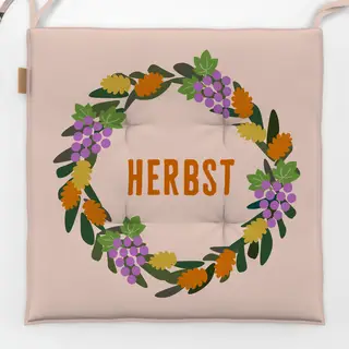 Sitzkissen Herbst Kranz