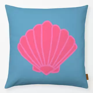 Kissen Muschel Pink Auf Blau