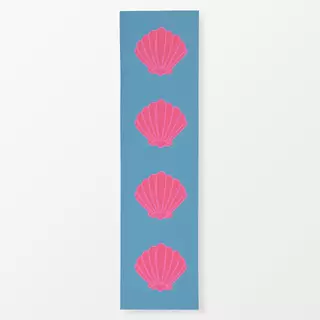 Tischläufer Muschel Pink Auf Blau