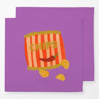 Servietten Chipspackung Auf LILA