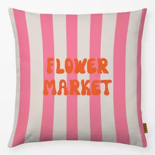 Kissen Flower Market Auf Streifen