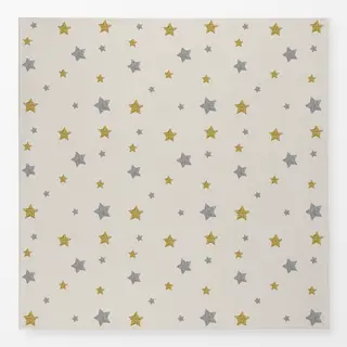 Tischdecke Glitzer Sterne Gold Silber