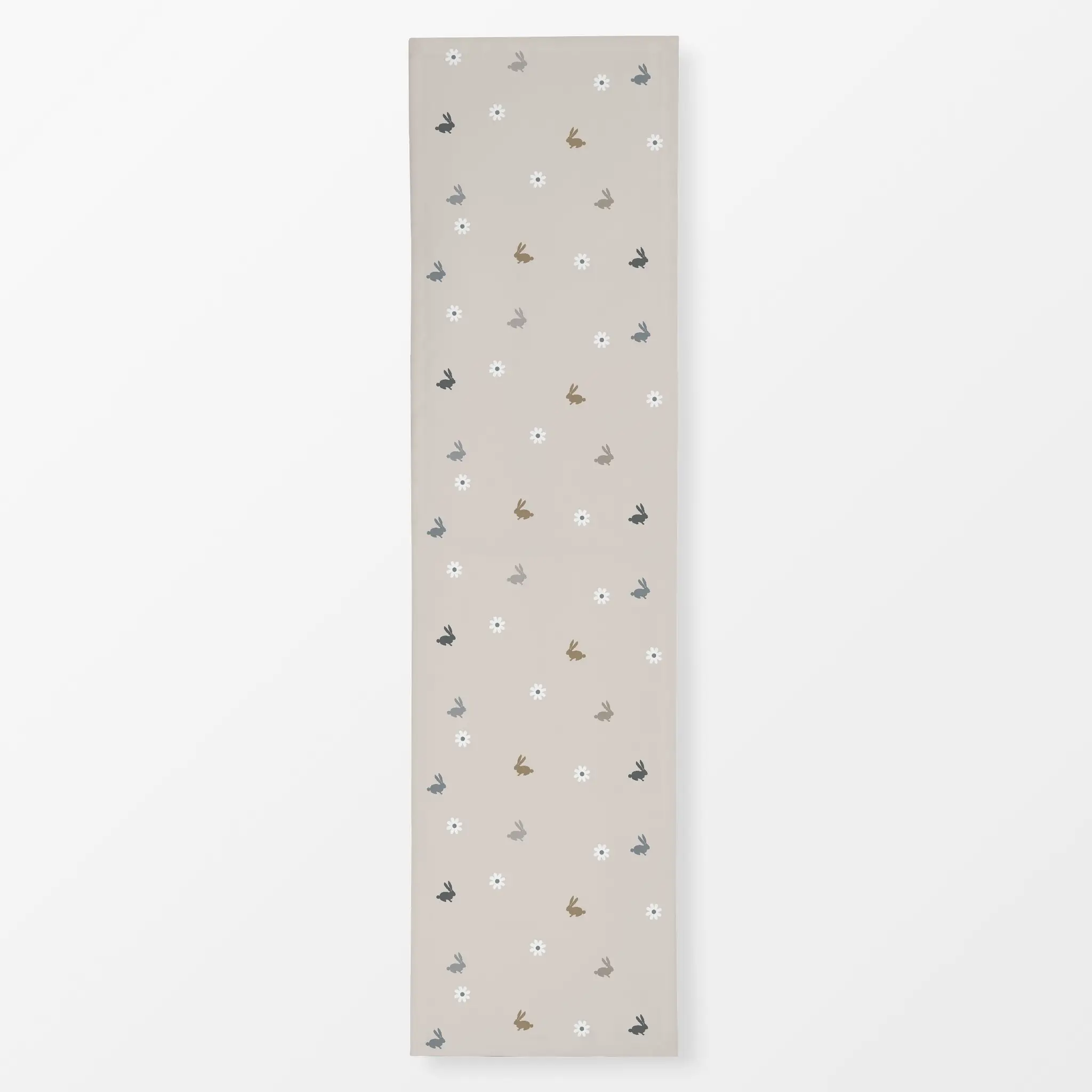 Tischläufer Osterhasen Gänseblümchen Beige, Ostern, von Alisa Knöß