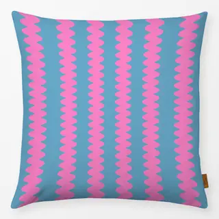 Kissen Wellen Blau Pink