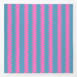 Tischdecke Wellen Blau Pink