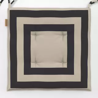 Sitzkissen Beige Schwarzer Rahmen