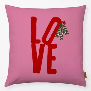 Kissen LOVE Buchstaben Mistelzweig