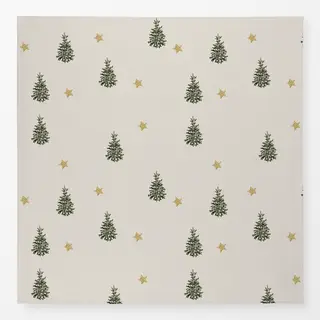 Tischdecke Weihnachtsbäume und Sterne