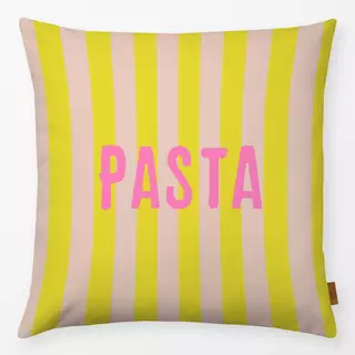 Kissen Pasta Auf Gelben Streifen