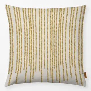 Kissen Lametta Gold Beige