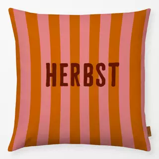 Kissen Herbst  Streifen Pink Orange