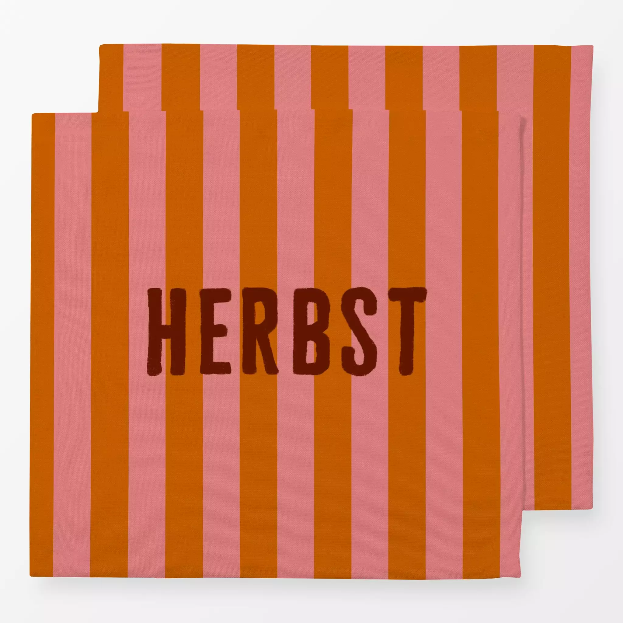 Servietten Herbst Streifen Pink Orange - Herbst, Sprüche & Schriftzüge, Symbole & Muster - von „Alisa Knöß"; Streifen, Herbs...