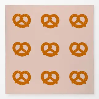 Tischdecke Bretzel Auf Beige