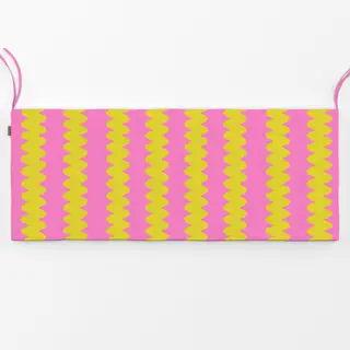 Bankauflage Wellen Streifen Pink Gelb