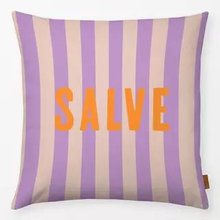 Kissen Salve Orange  Streifen Flieder