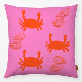 Kissen Krebse Austern Orange Pink