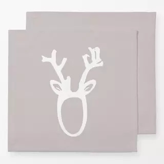 Servietten Hirsch Auf Beige