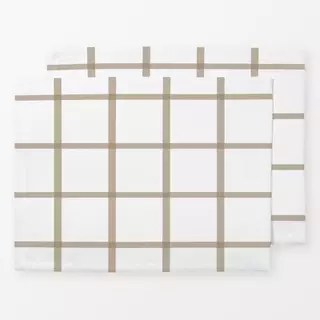 Tischset Groß Kariert Naturbeige