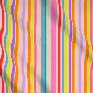 Meterware Bunte Sommer Streifen