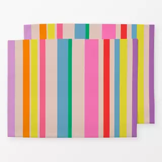 Tischset Bunte Sommer Streifen
